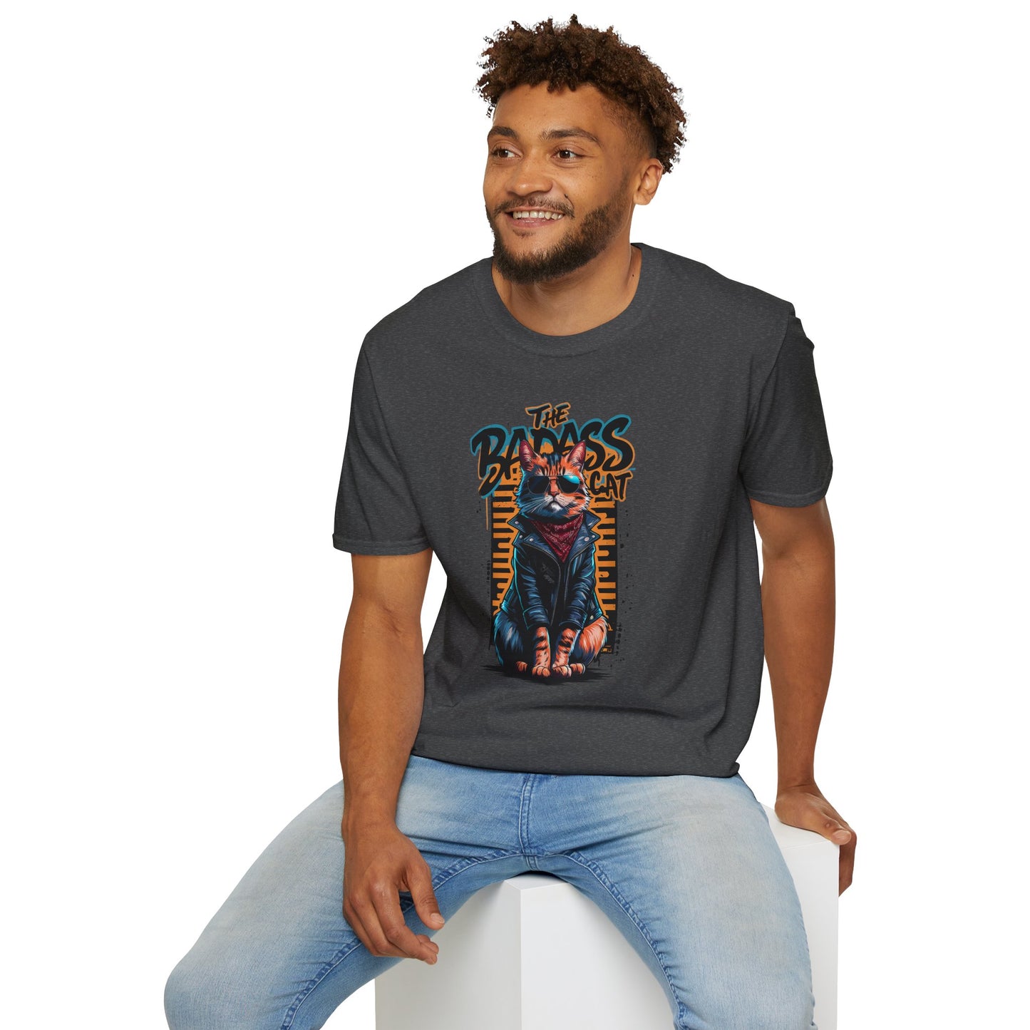 T-shirt chat - Motif chat bad ass