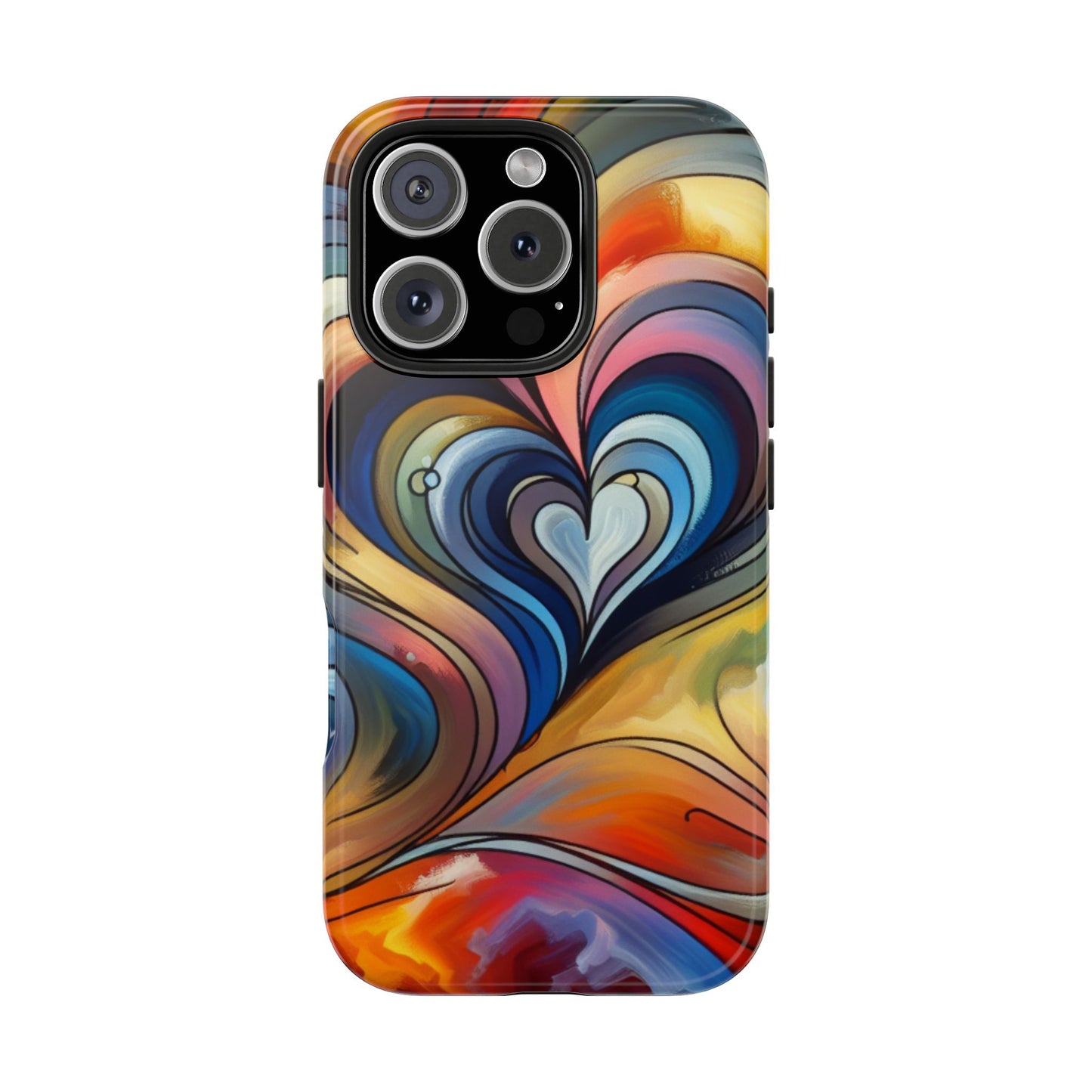 Coque de téléphone - Motif cœur coloré