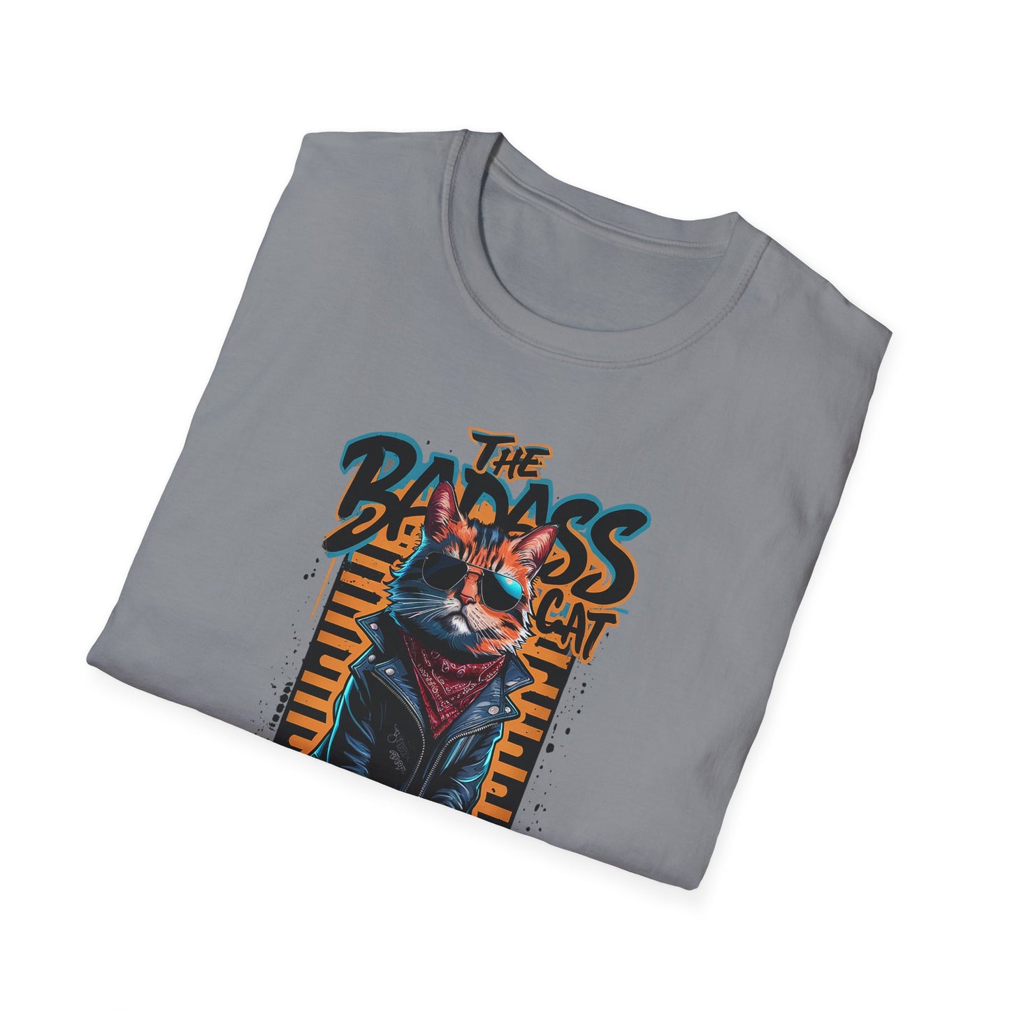 T-shirt chat - Motif chat bad ass