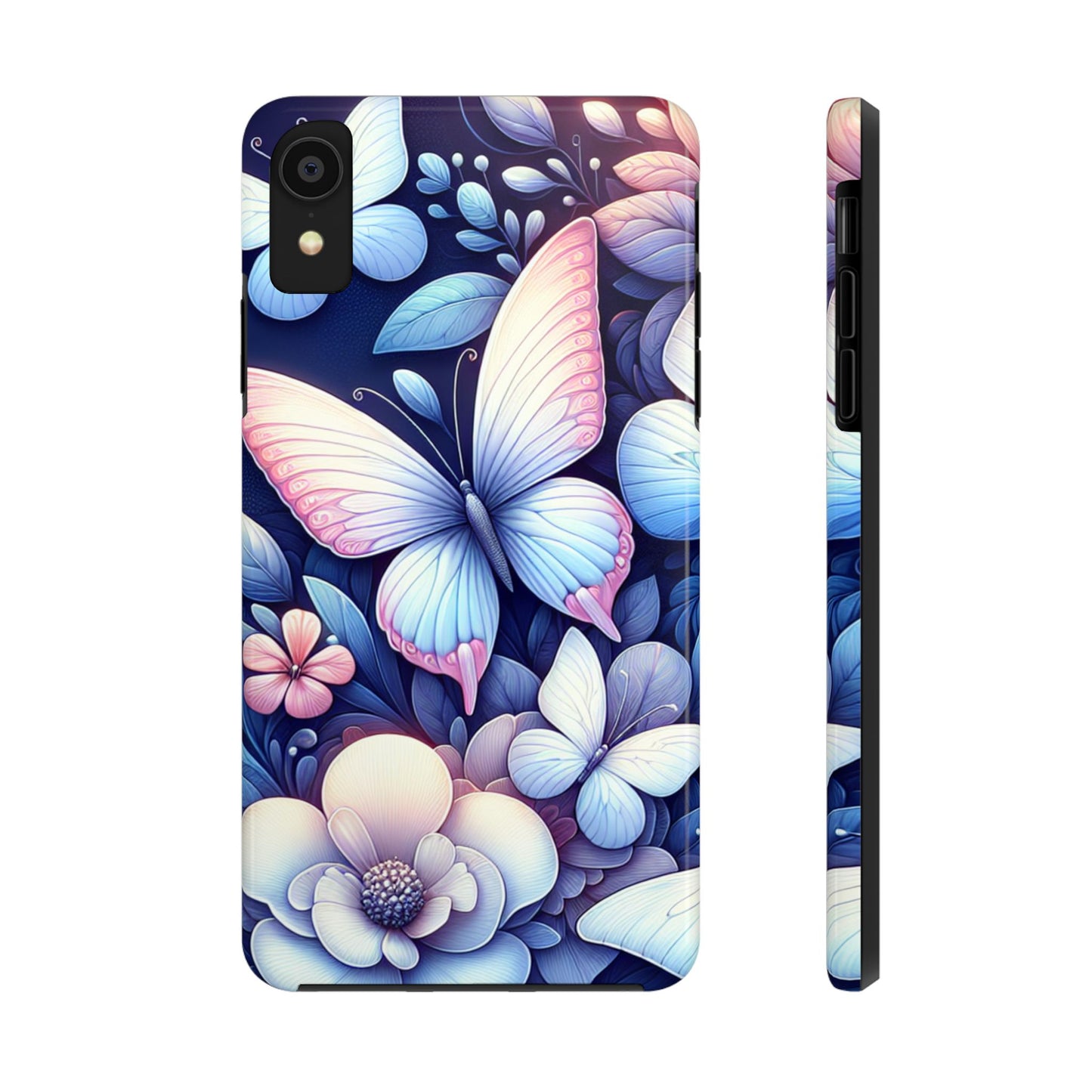 Coque de téléphone - Papillon bleu rose