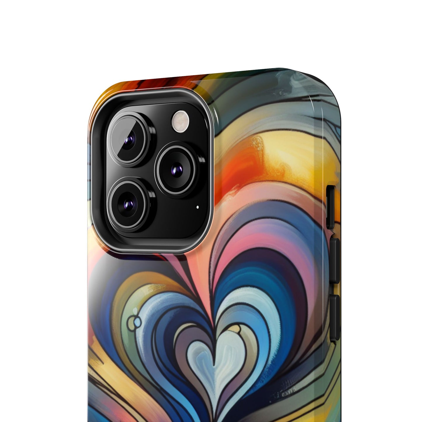 Coque de téléphone - Motif cœur coloré