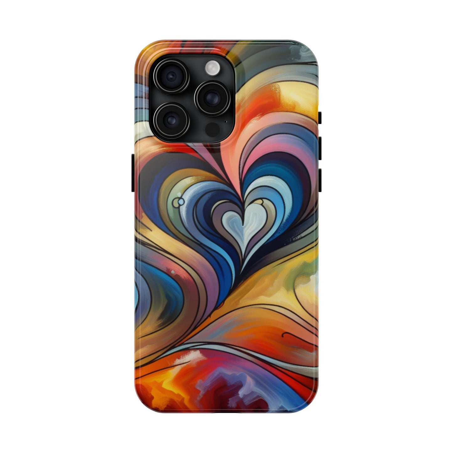 Coque de téléphone - Motif cœur coloré