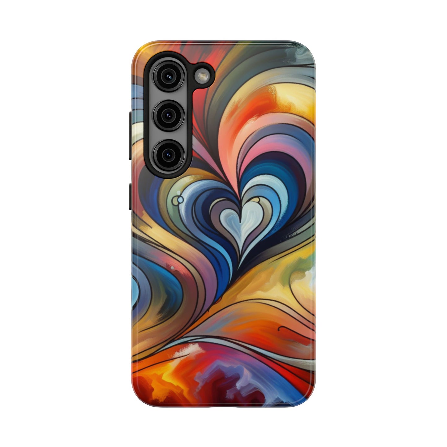 Coque de téléphone - Motif cœur coloré