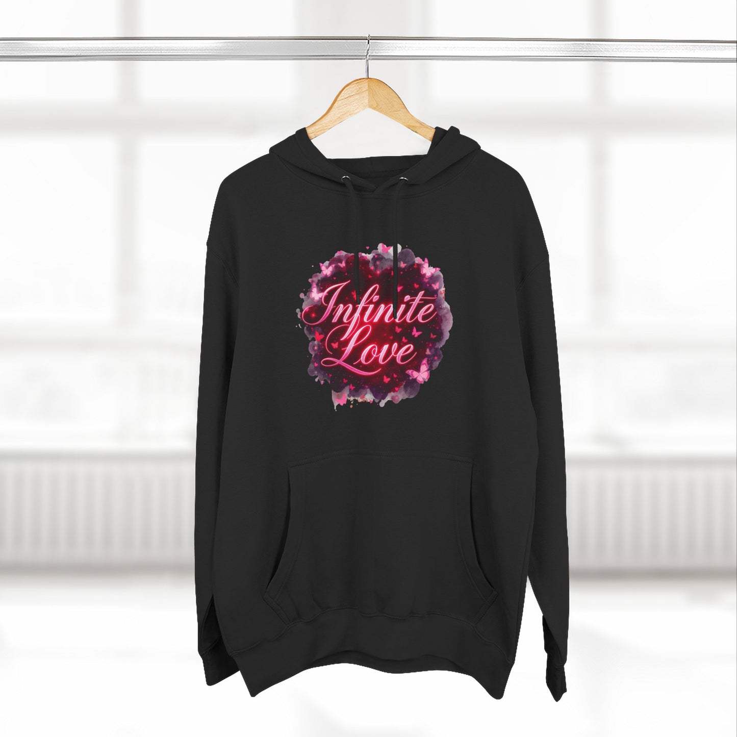 Sweat à capuche polaire - Motif amour infini