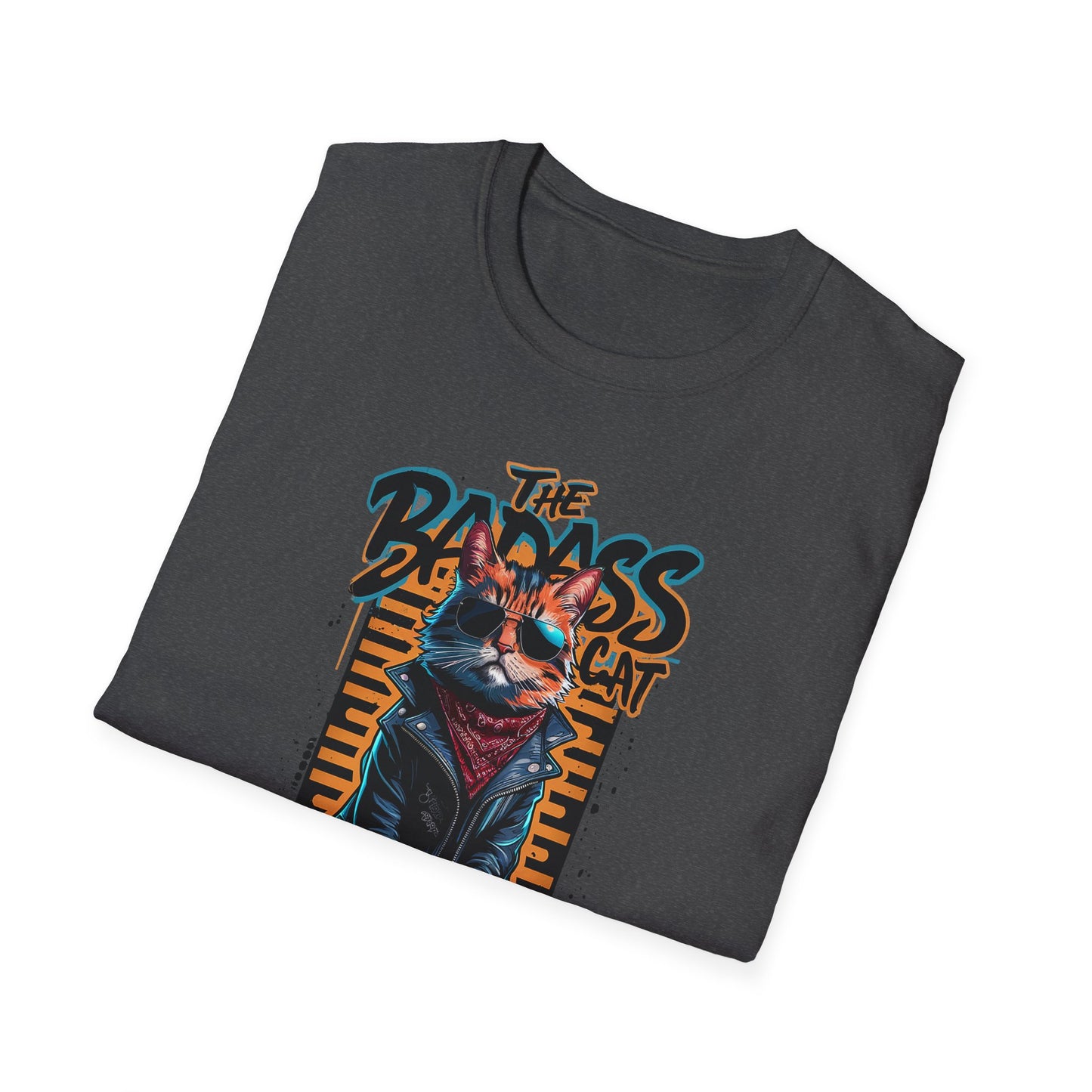 T-shirt chat - Motif chat bad ass