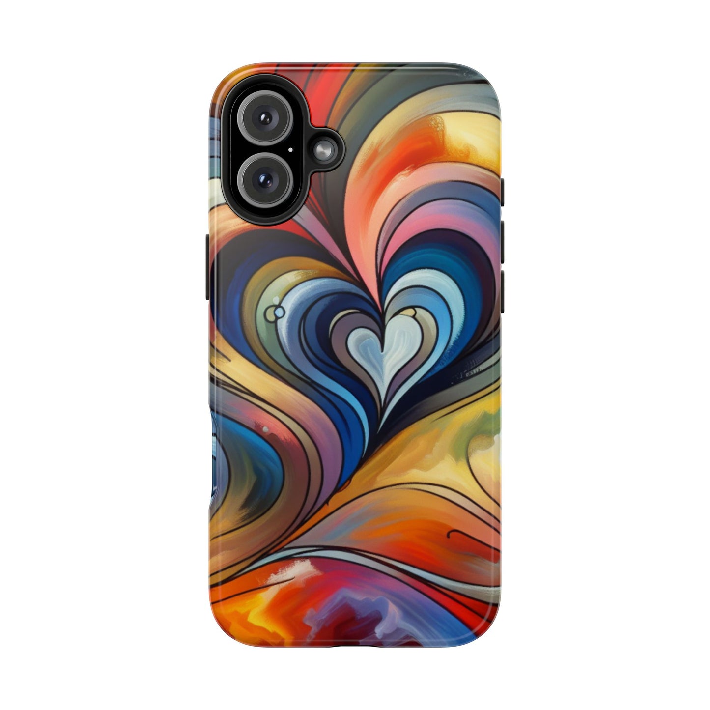 Coque de téléphone - Motif cœur coloré