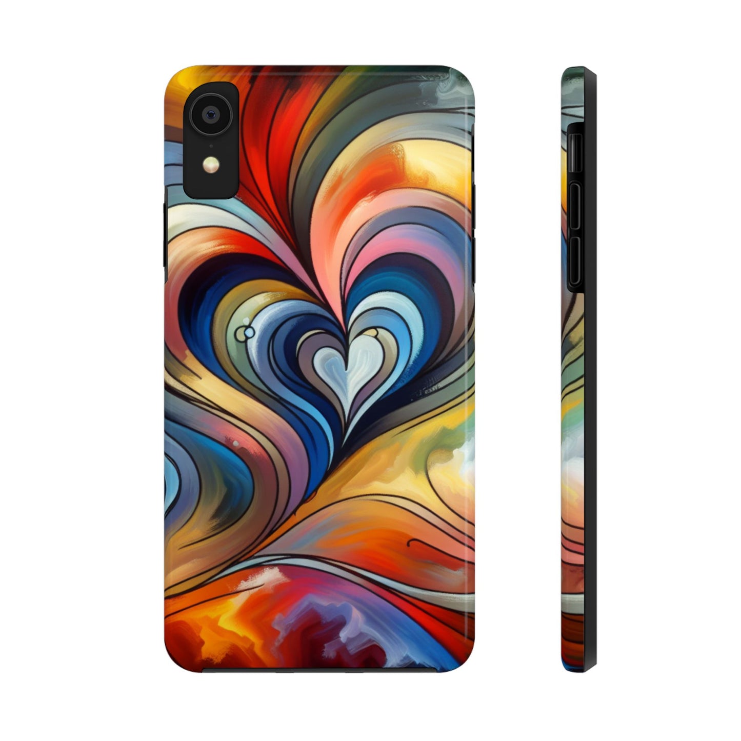 Coque de téléphone - Motif cœur coloré