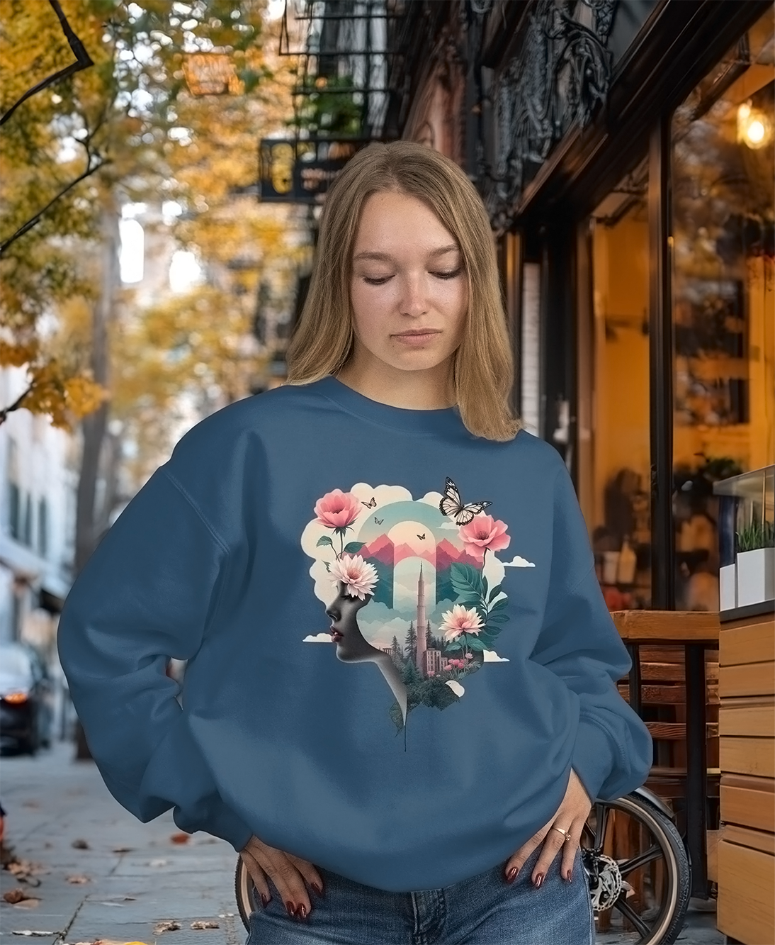 sweatshirt flowers