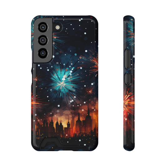 Coque de téléphone, rangé une carte, Feux d'artifice