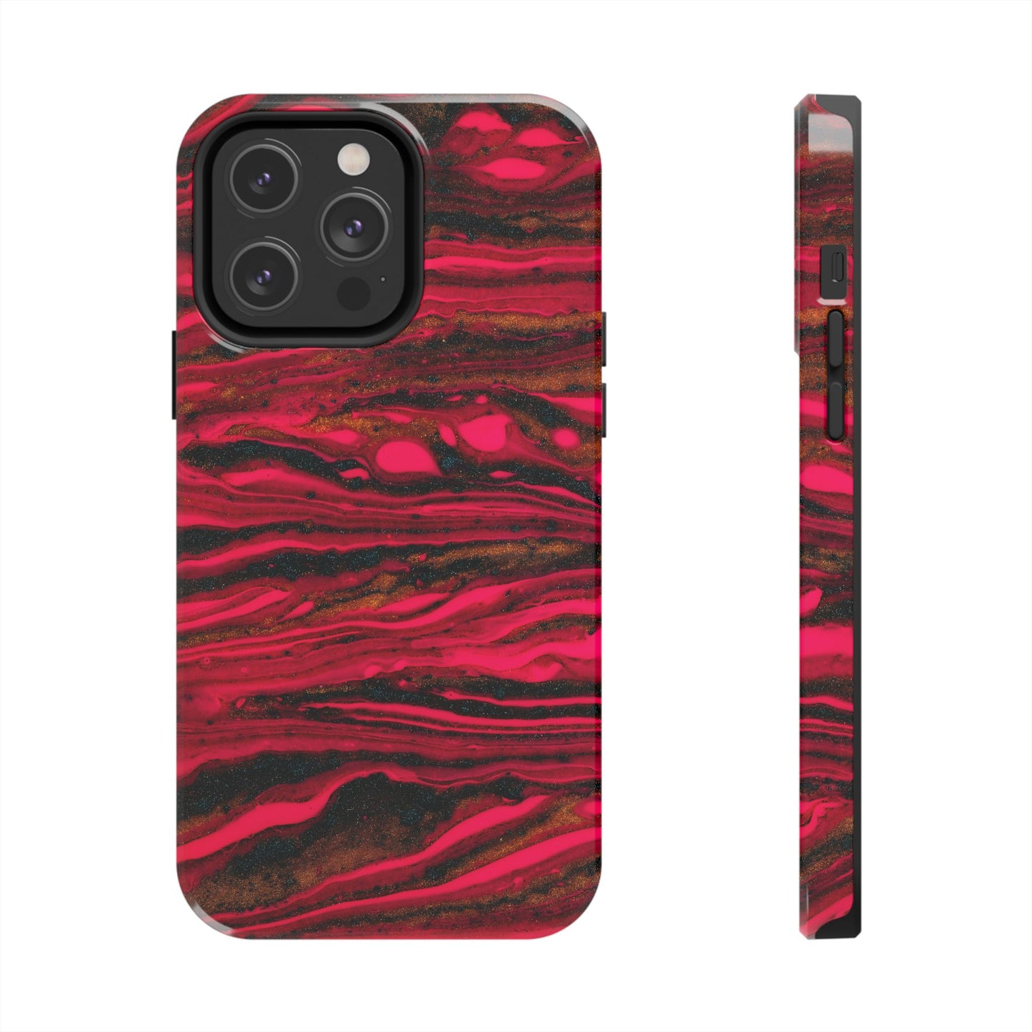 Phone cases, colorful red and gold