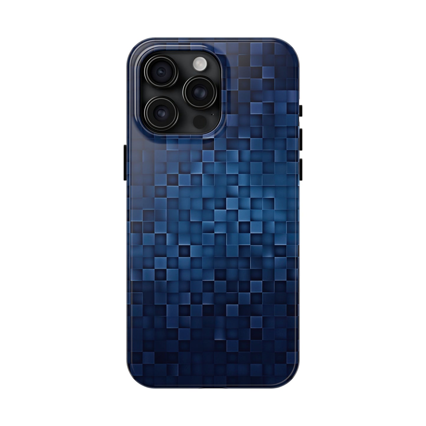 Coque de téléphone- Pixels bleus