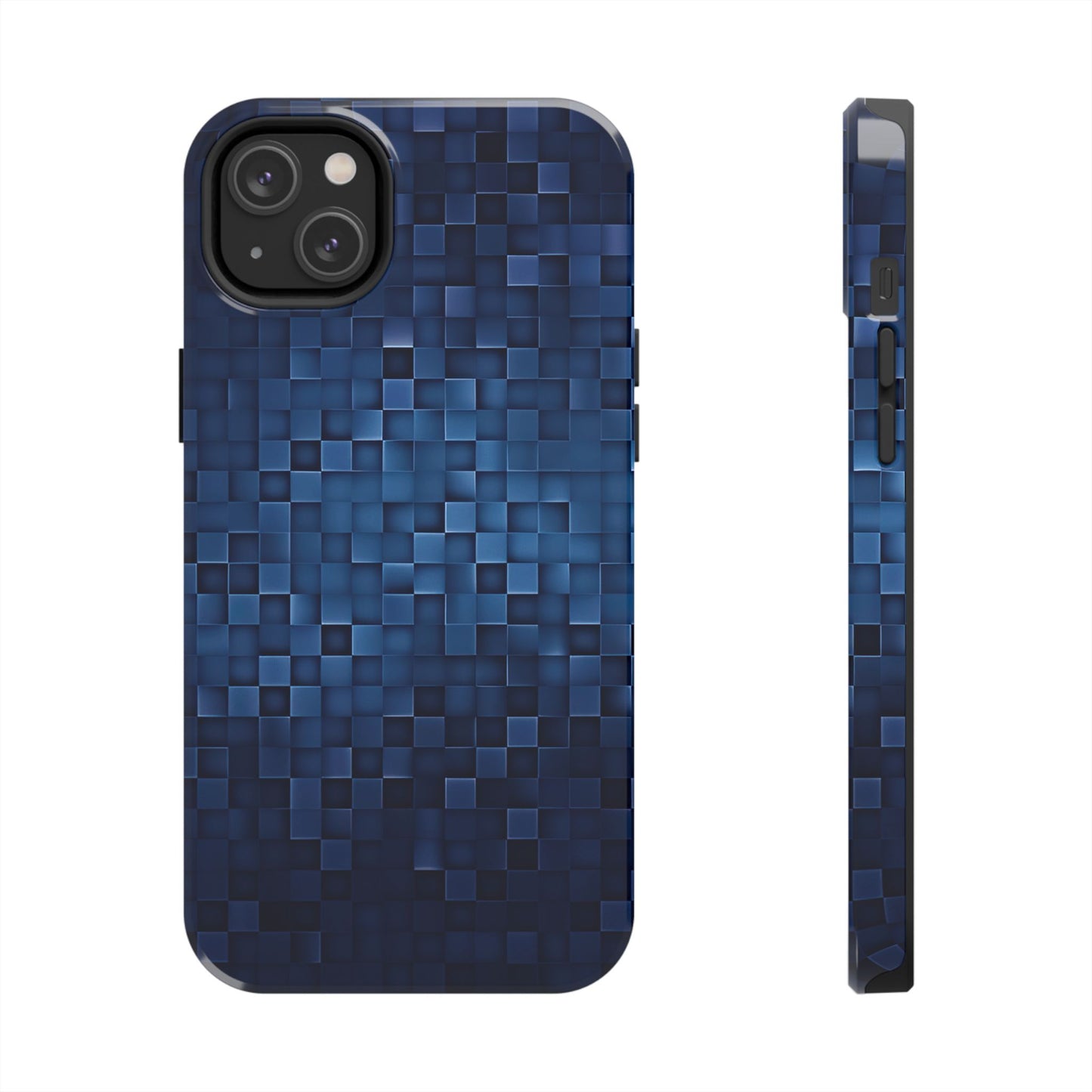 Coque de téléphone- Pixels bleus