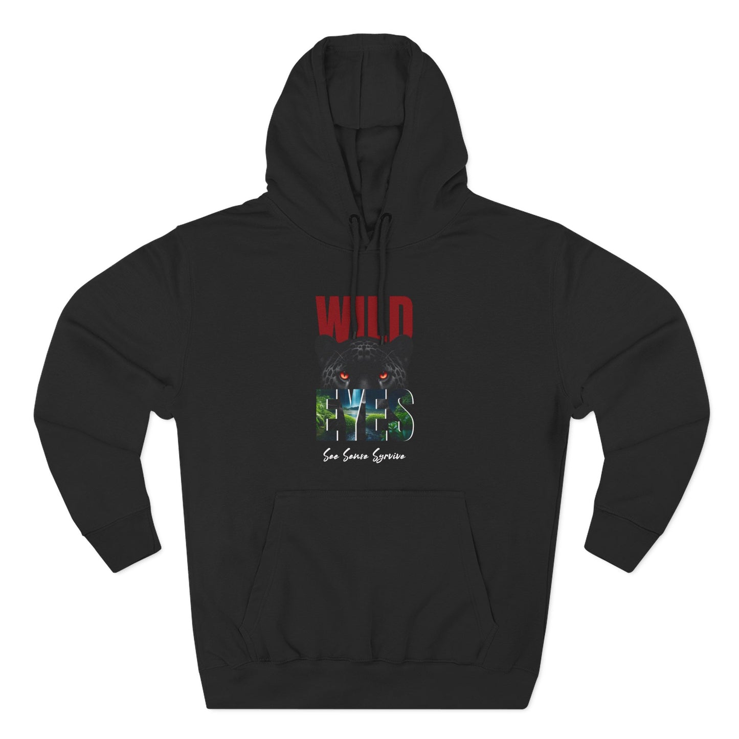 Sweat à capuche polaire - Motif yeux sauvages
