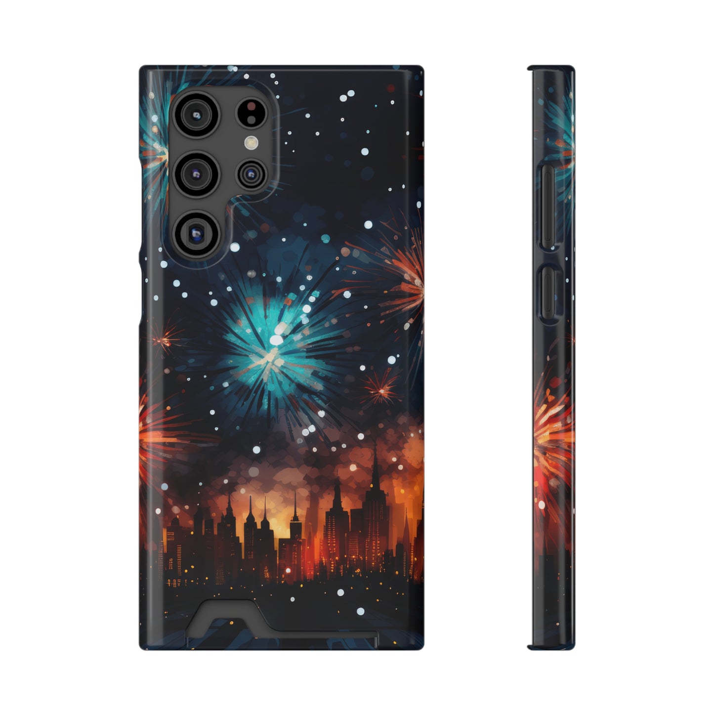 Coque de téléphone, rangé une carte, Feux d'artifice