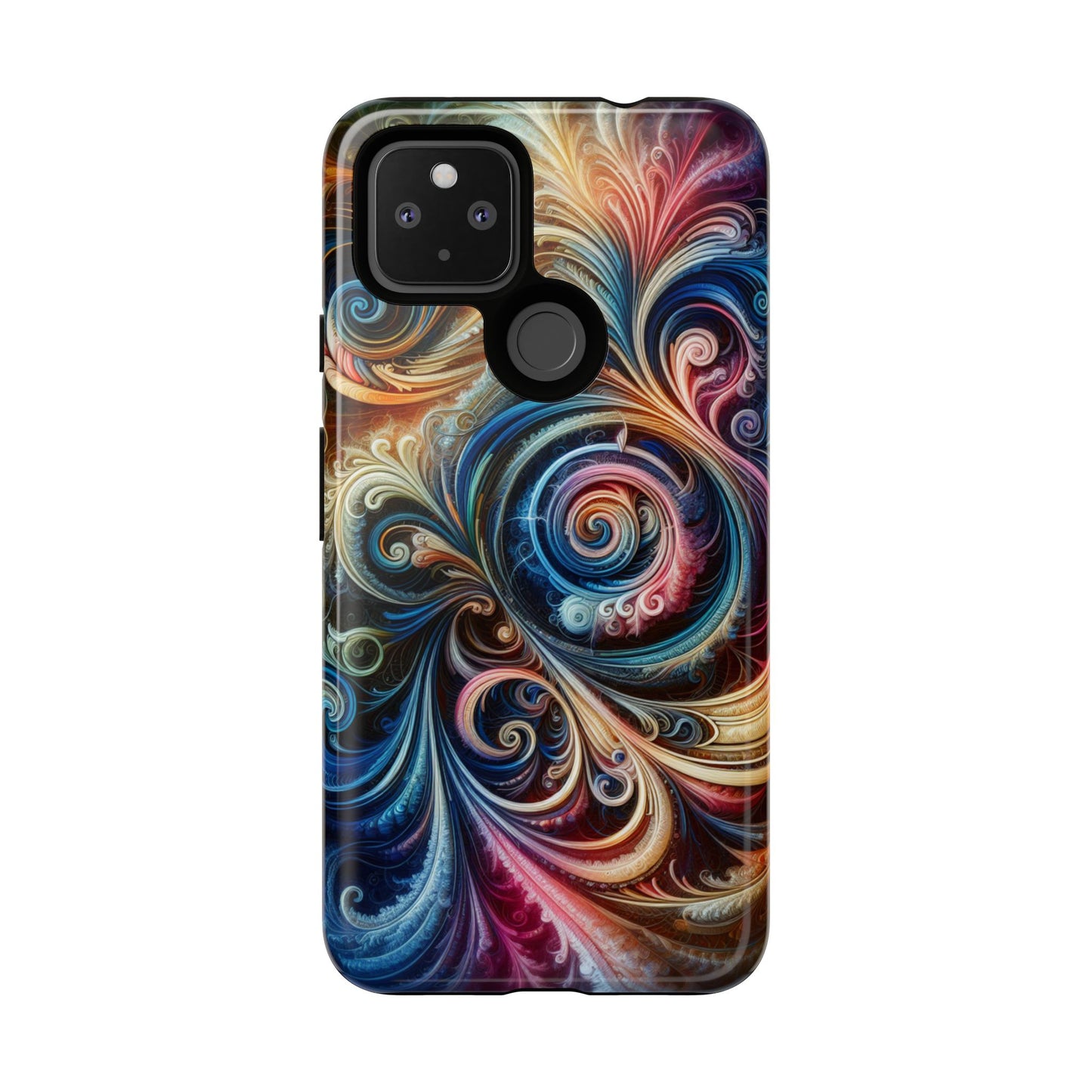 Rugged cell phone case, colorful pattern