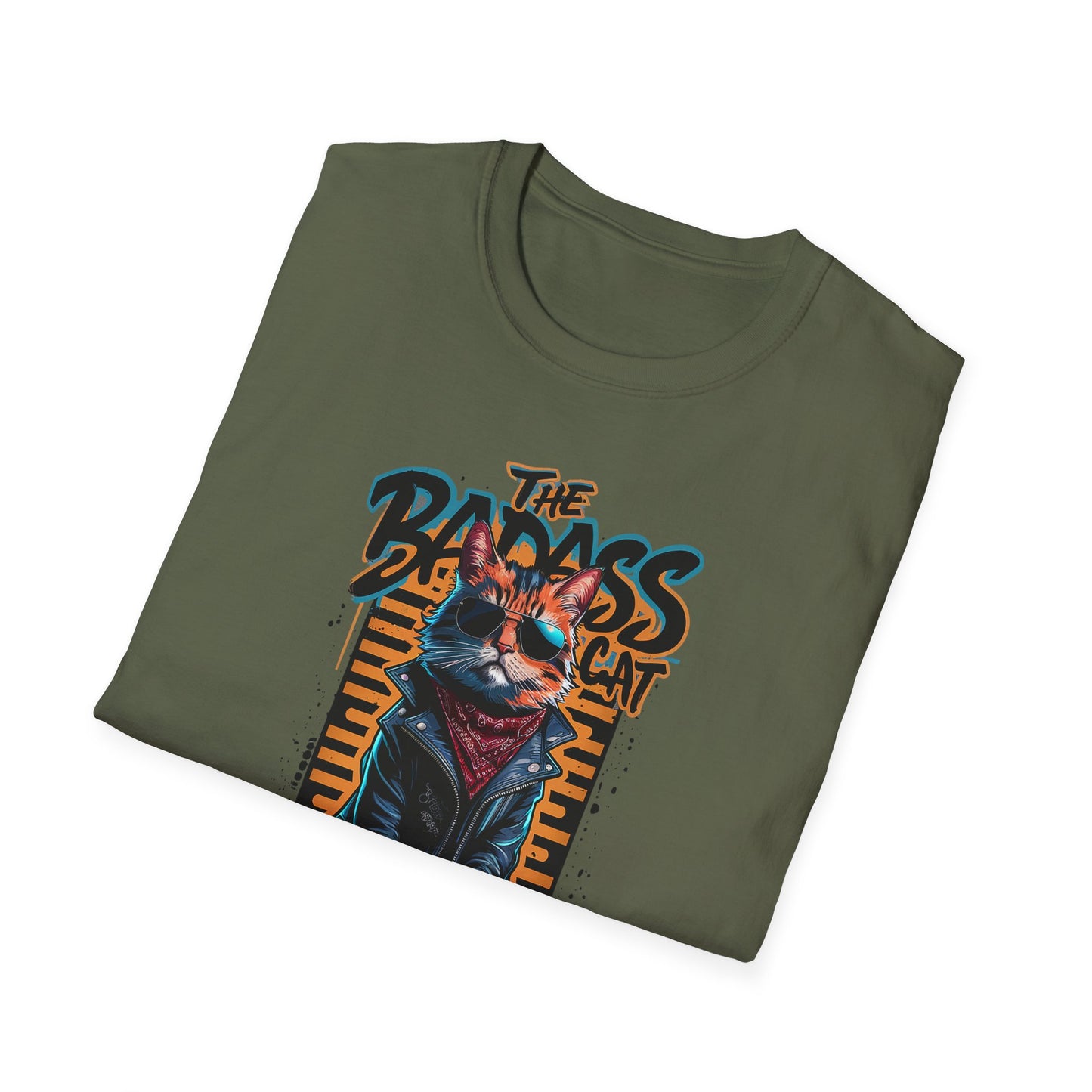 T-shirt chat - Motif chat bad ass
