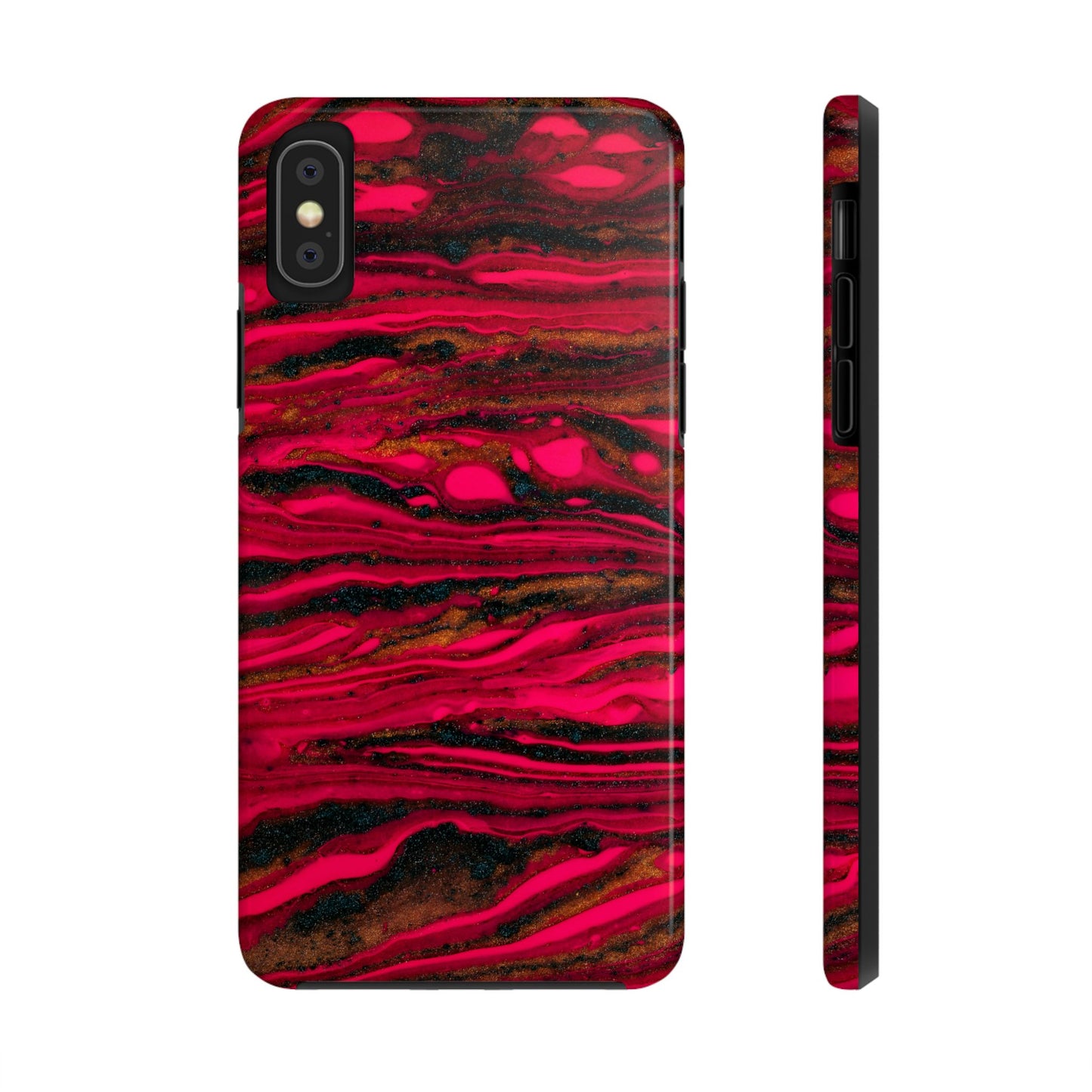 Phone cases, colorful red and gold