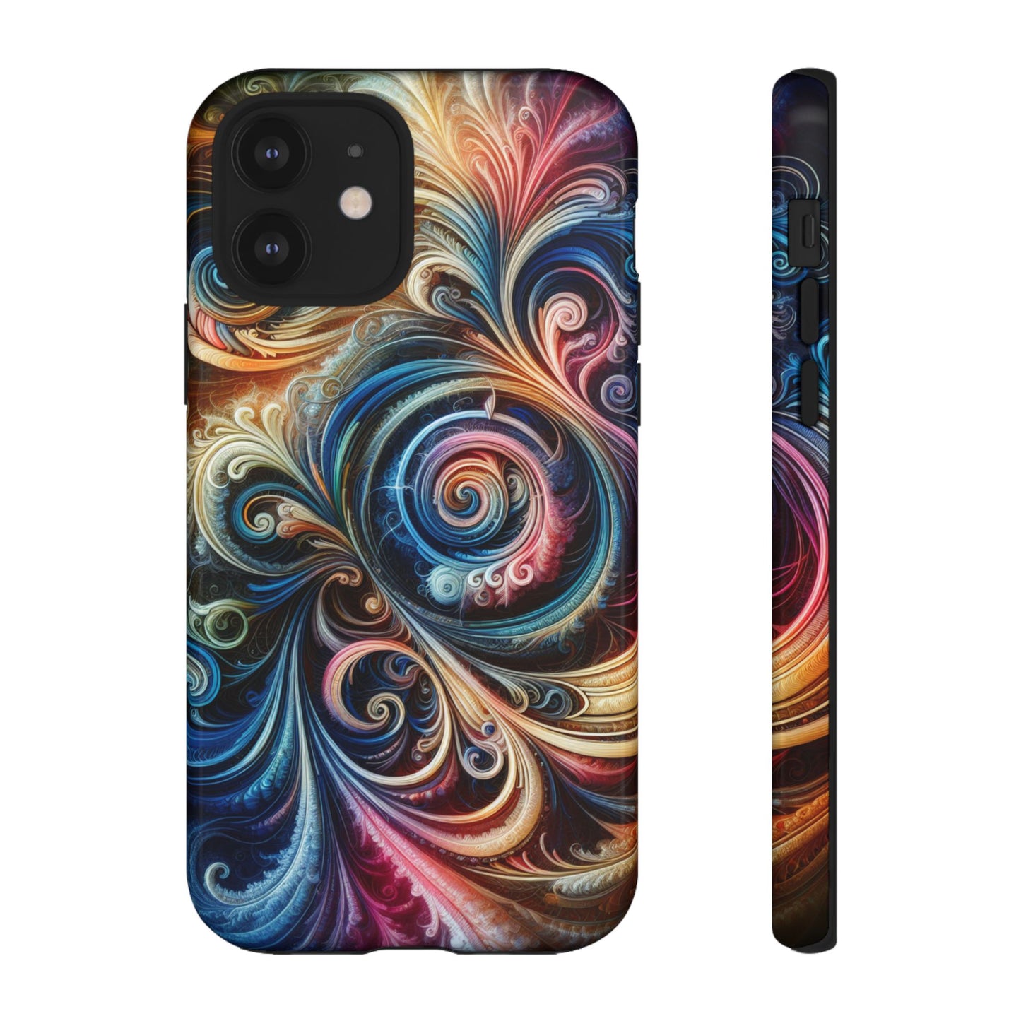 Rugged cell phone case, colorful pattern