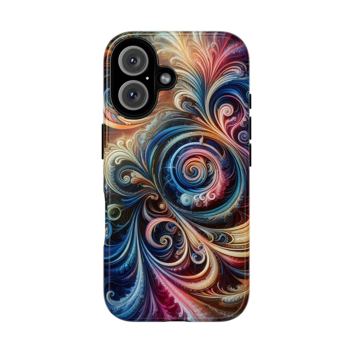 Rugged cell phone case, colorful pattern