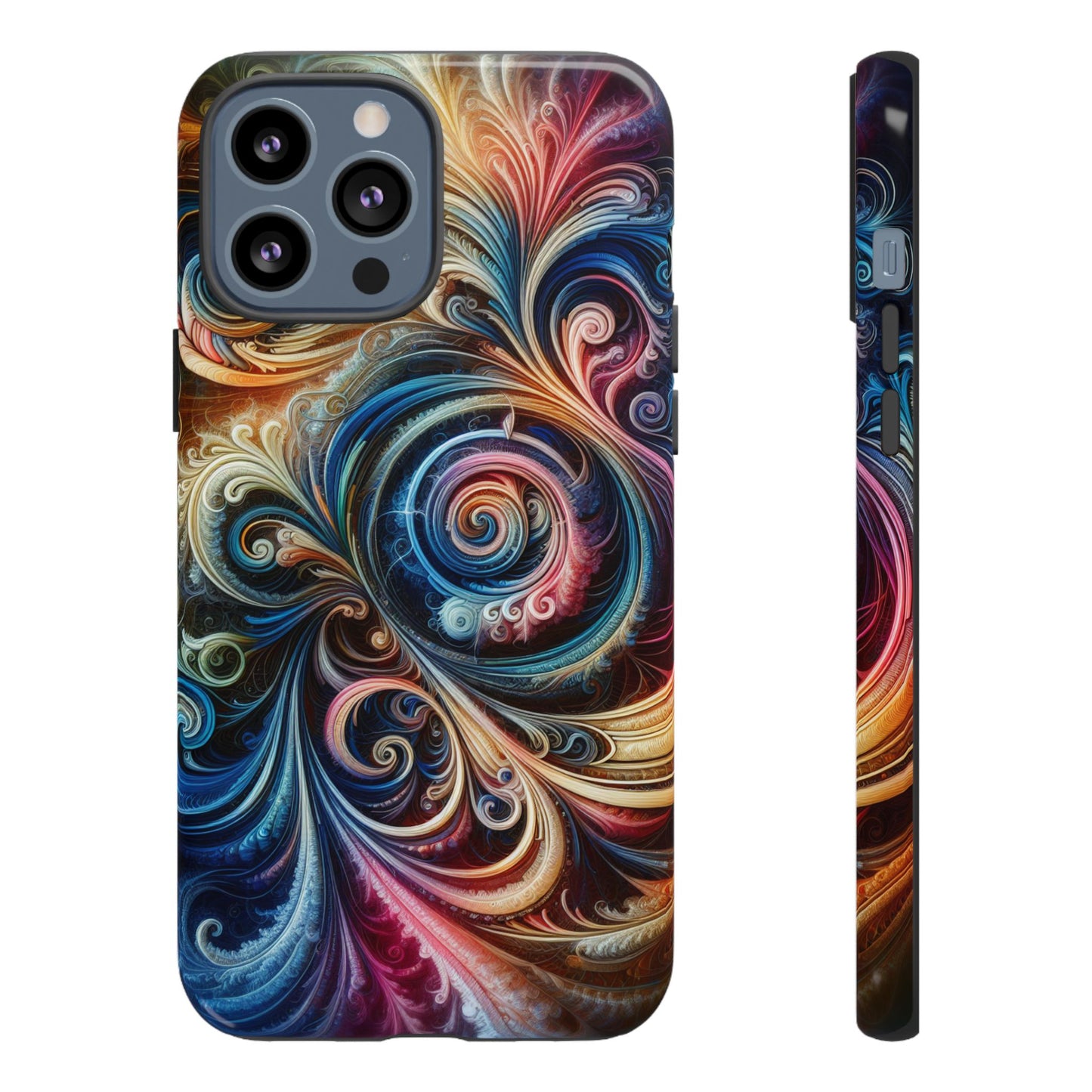 Rugged cell phone case, colorful pattern