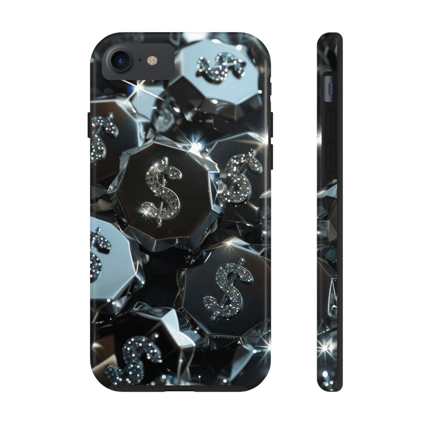 Durable Phone Case - Silver Pattern