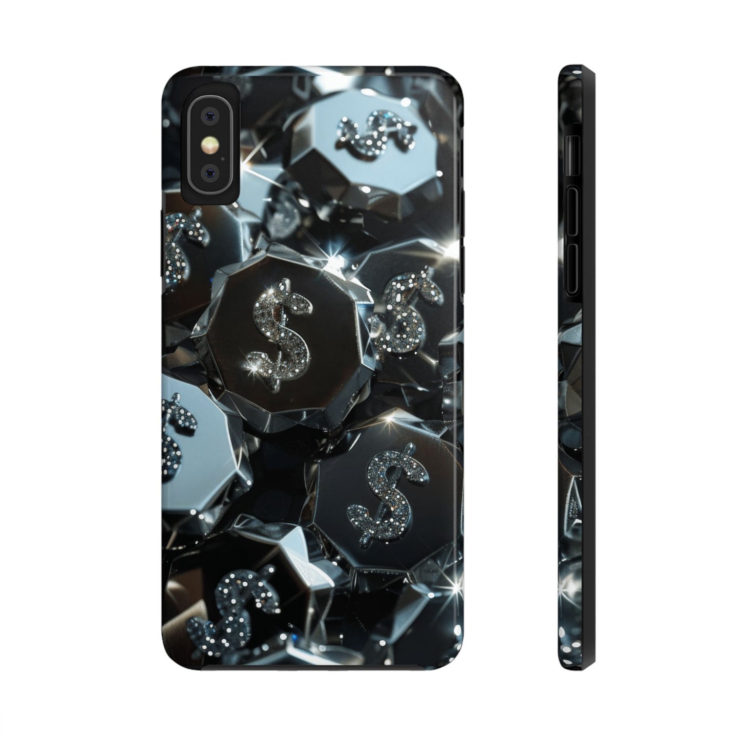 Durable Phone Case - Silver Pattern