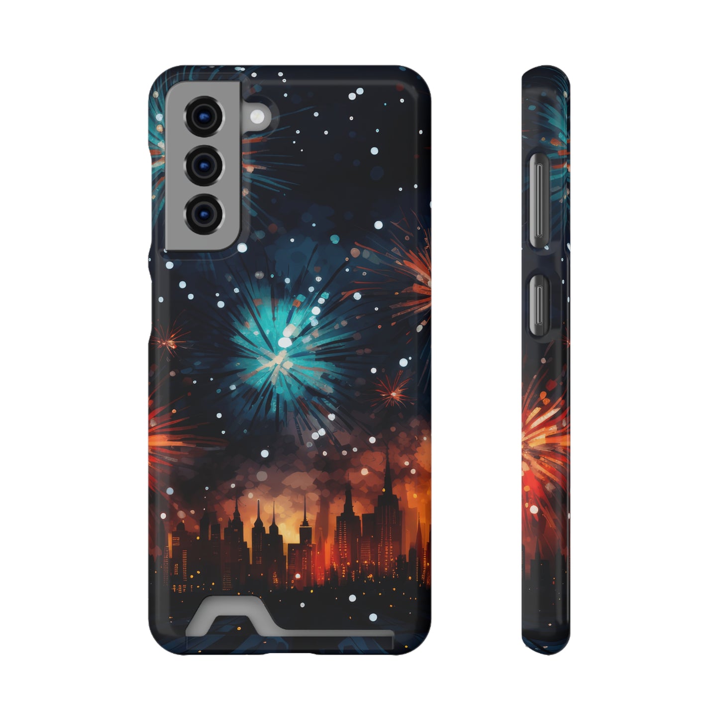 Coque de téléphone, rangé une carte, Feux d'artifice