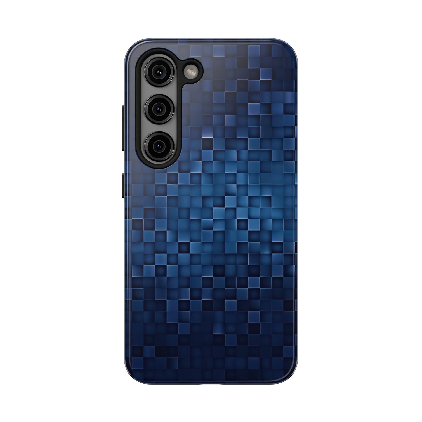 Coque de téléphone- Pixels bleus