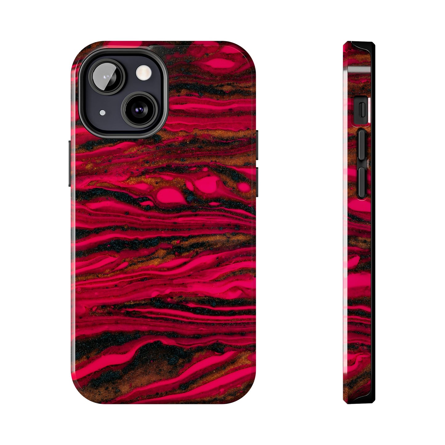 Phone cases, colorful red and gold