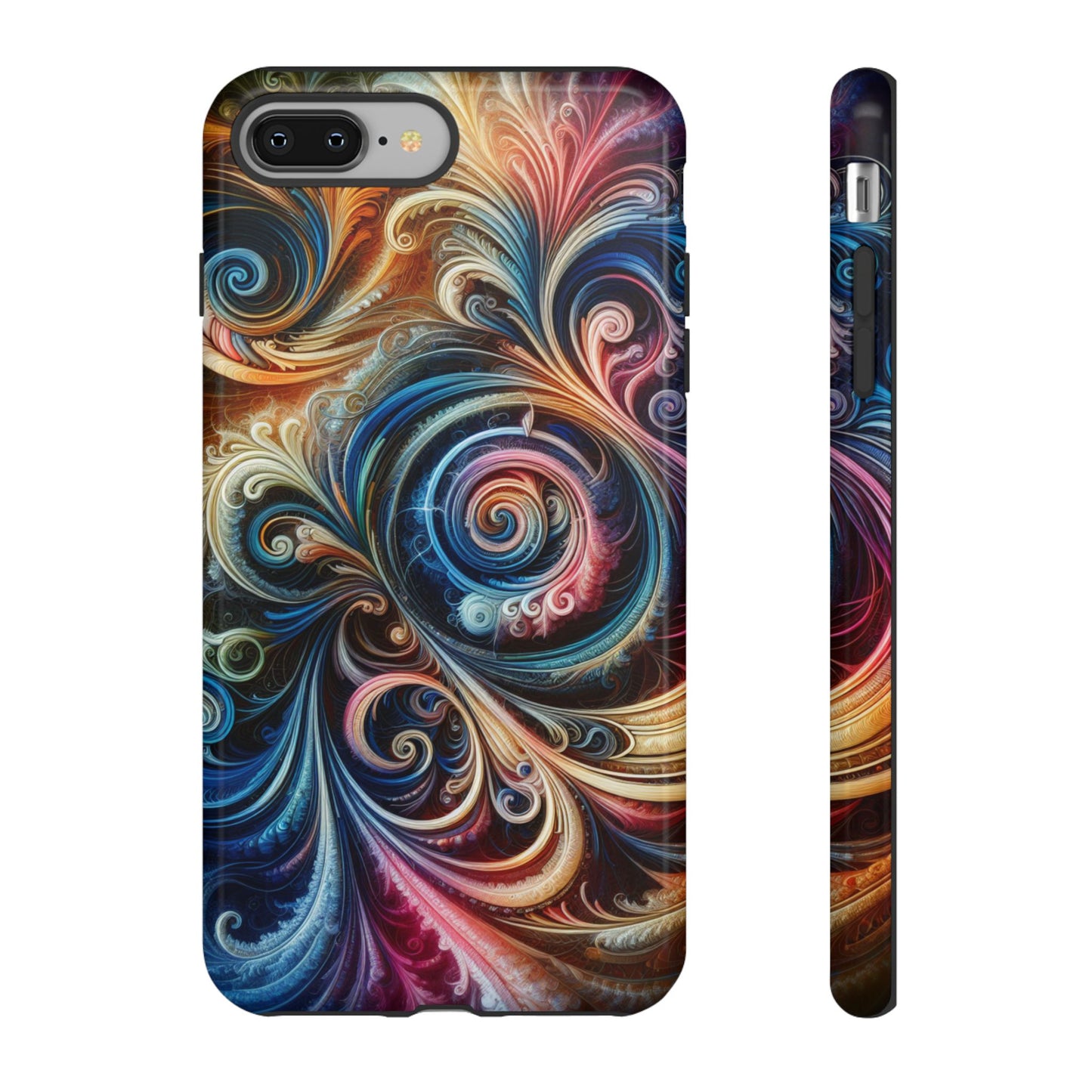 Rugged cell phone case, colorful pattern