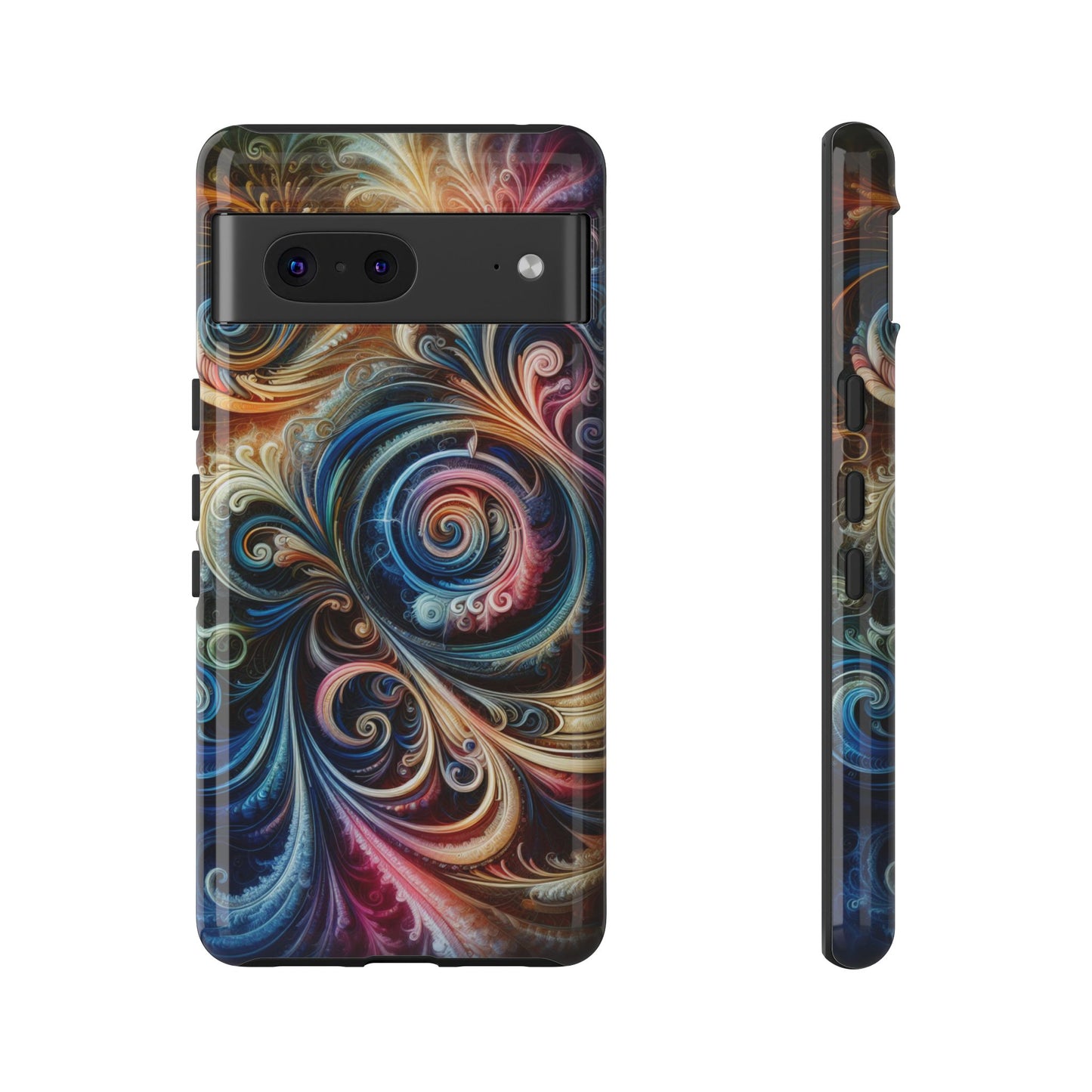 Rugged cell phone case, colorful pattern