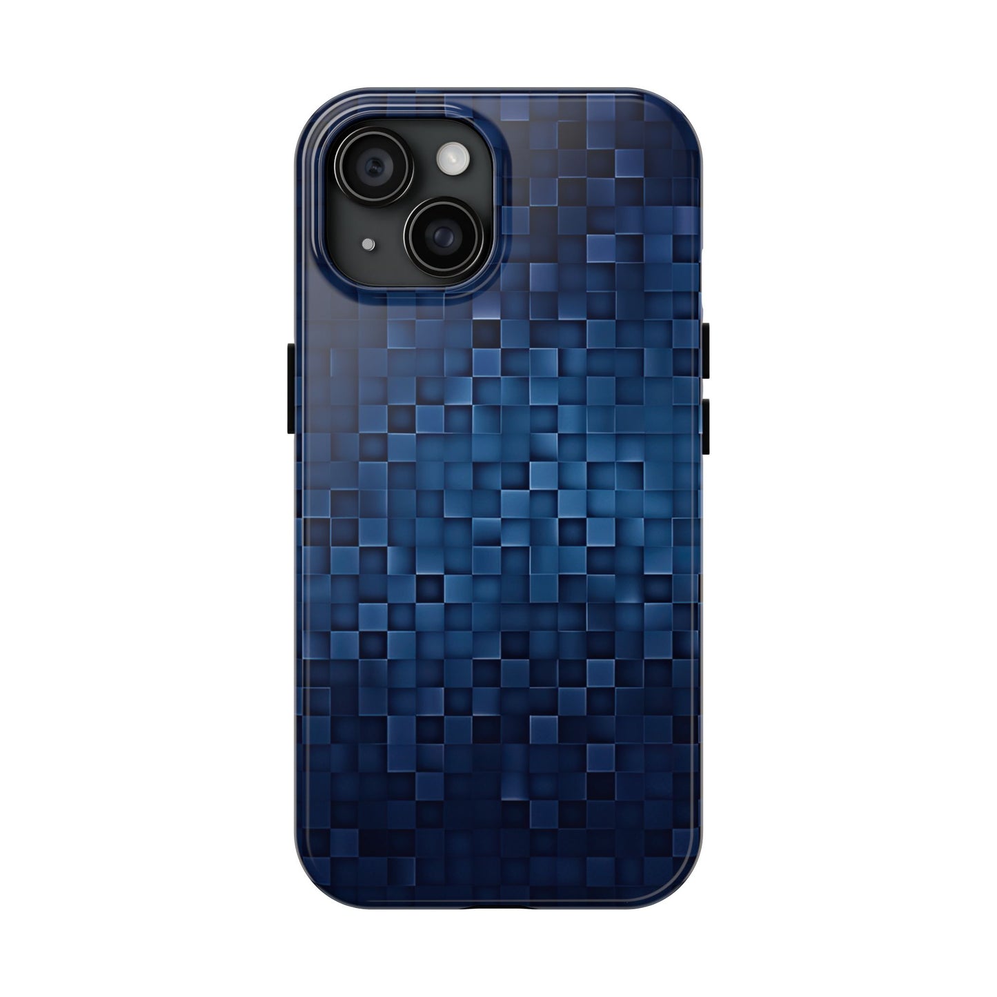 Coque de téléphone- Pixels bleus