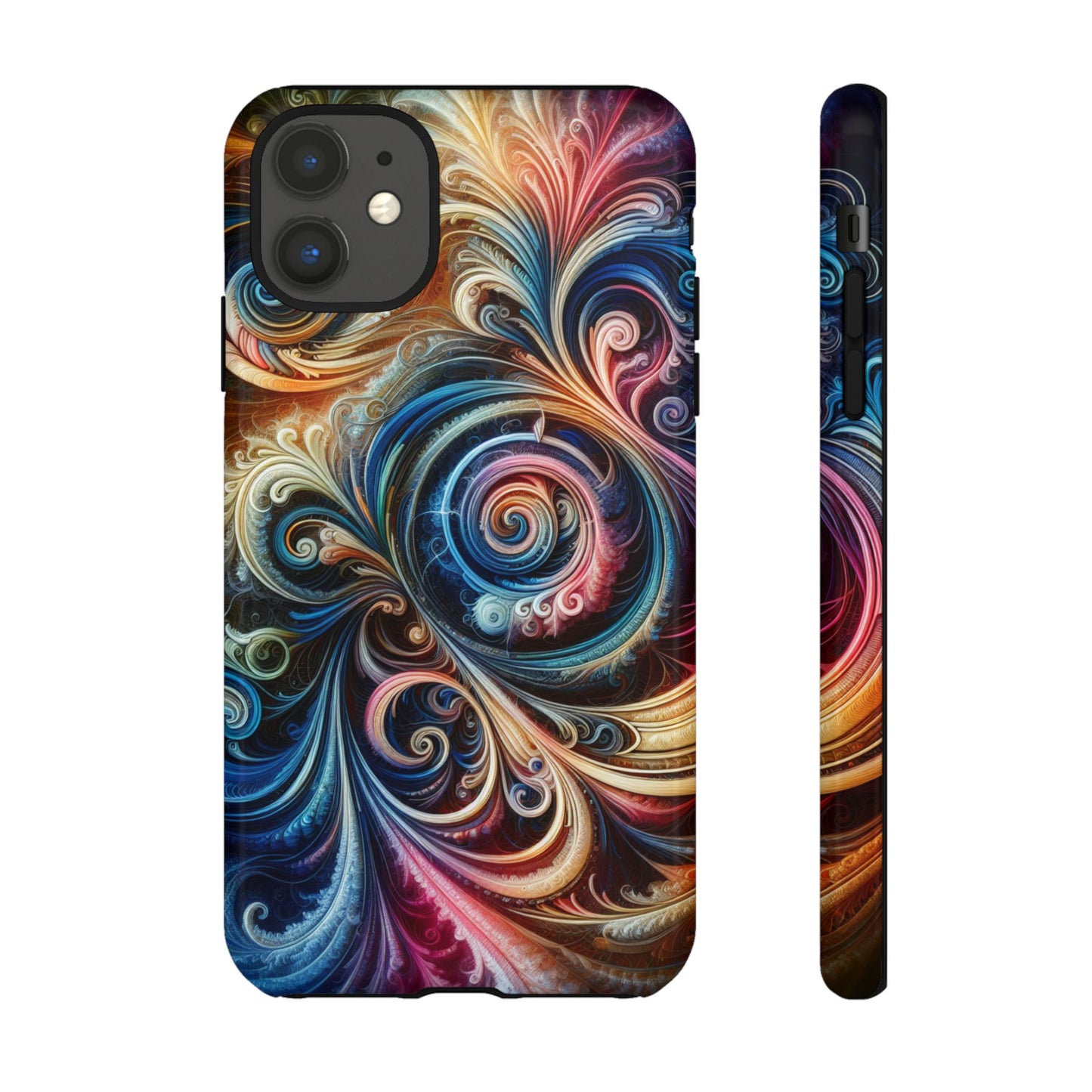 Rugged cell phone case, colorful pattern