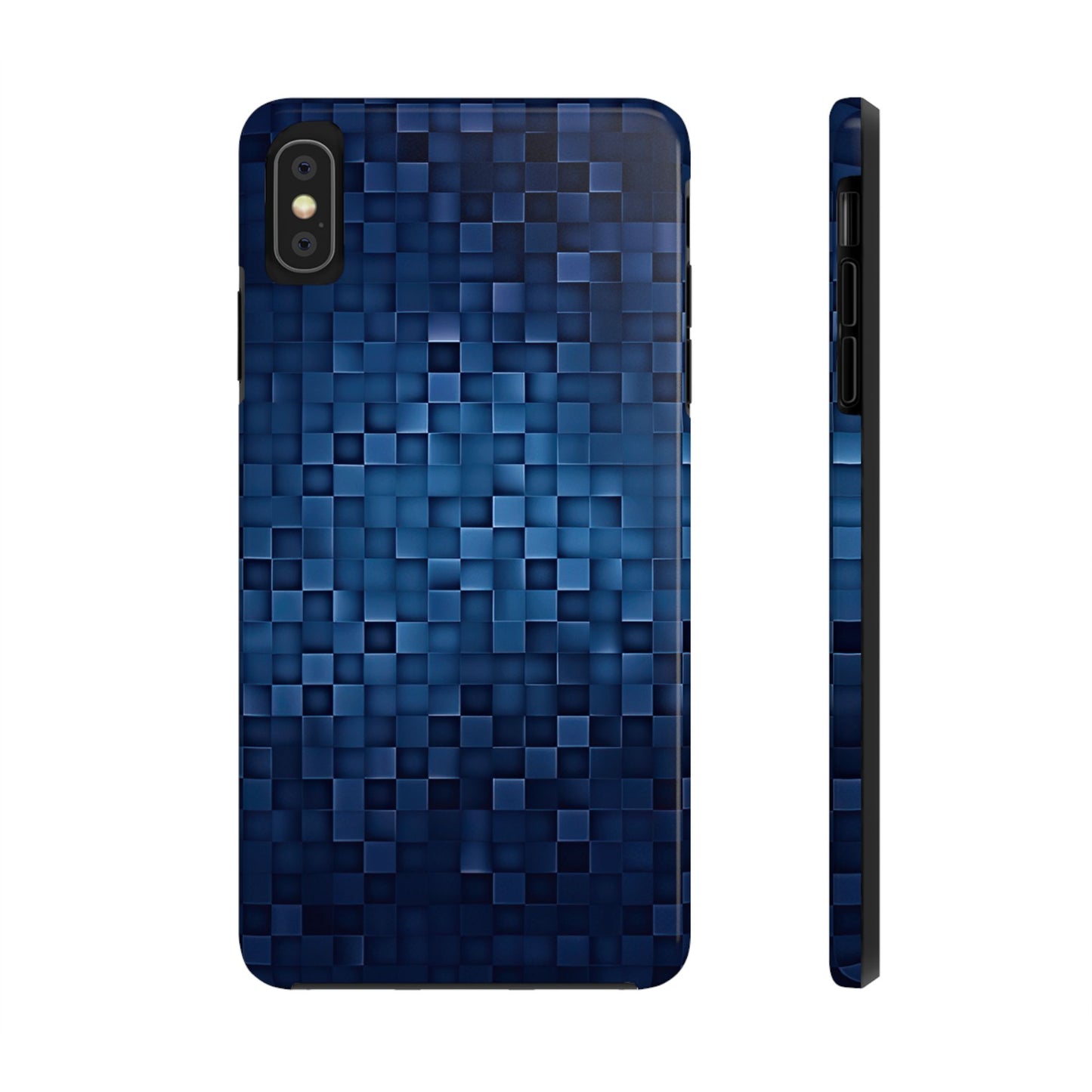 Coque de téléphone- Pixels bleus