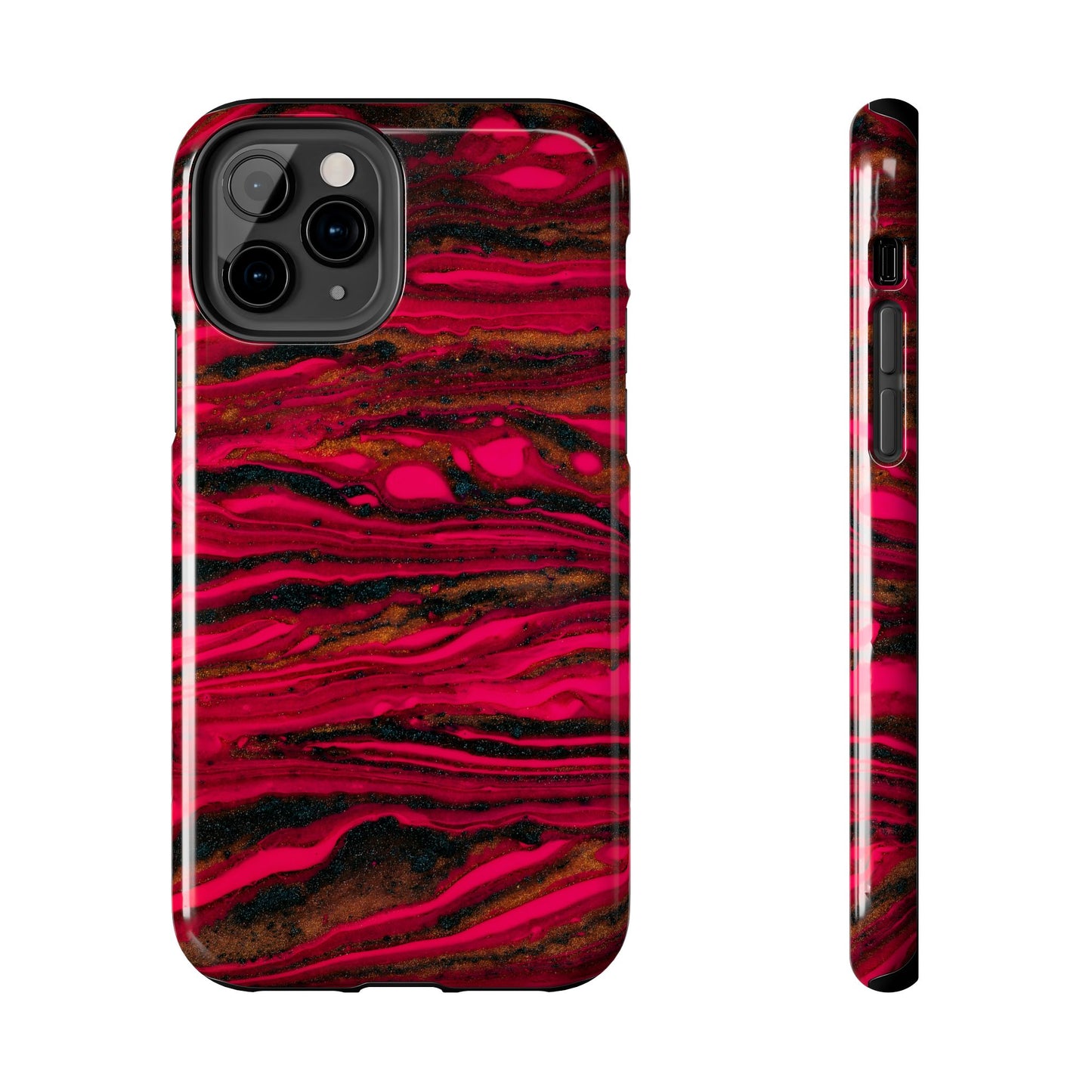 Phone cases, colorful red and gold