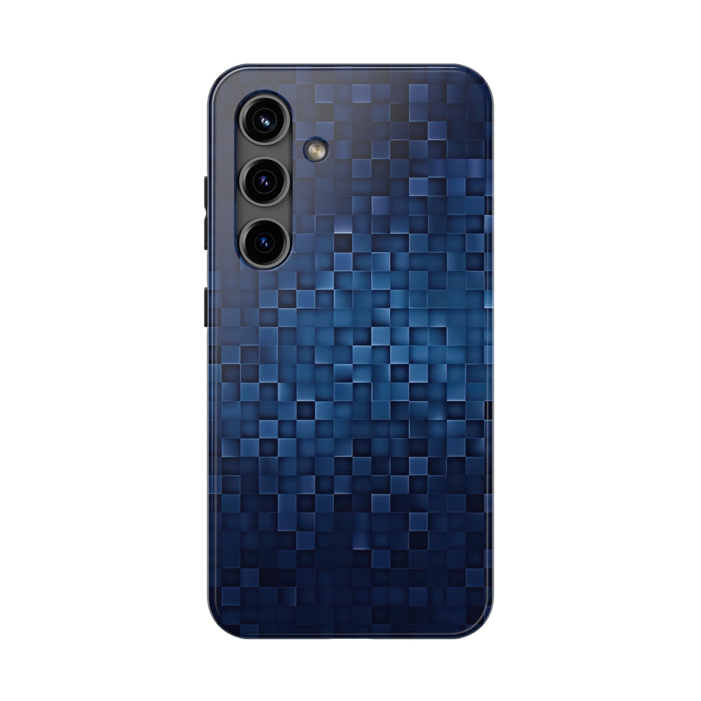 Coque de téléphone- Pixels bleus