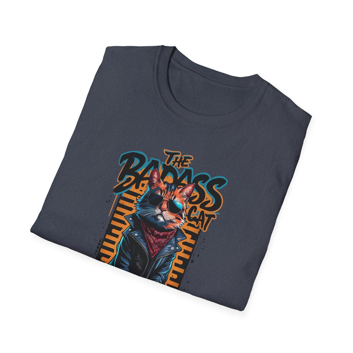 T-shirt chat - Motif chat bad ass
