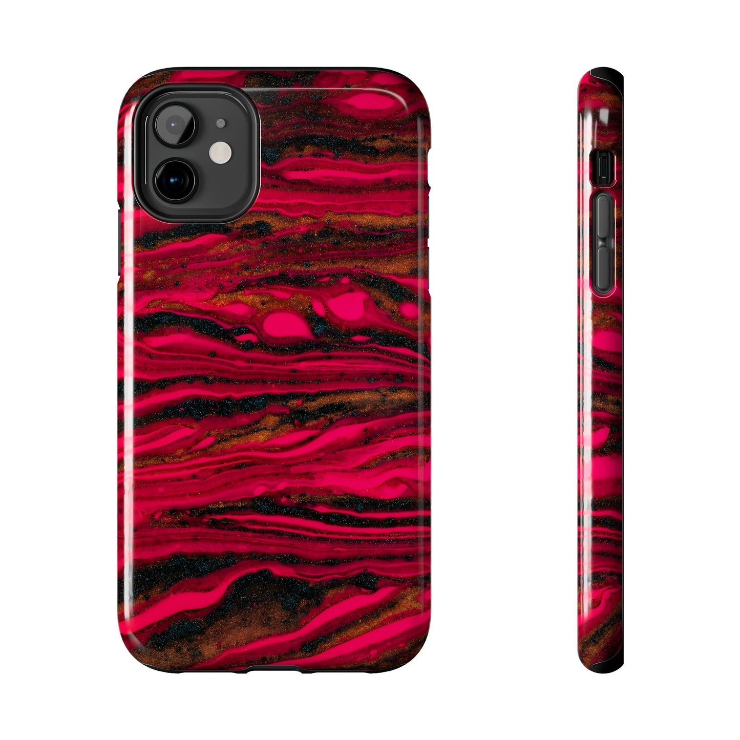 Phone cases, colorful red and gold