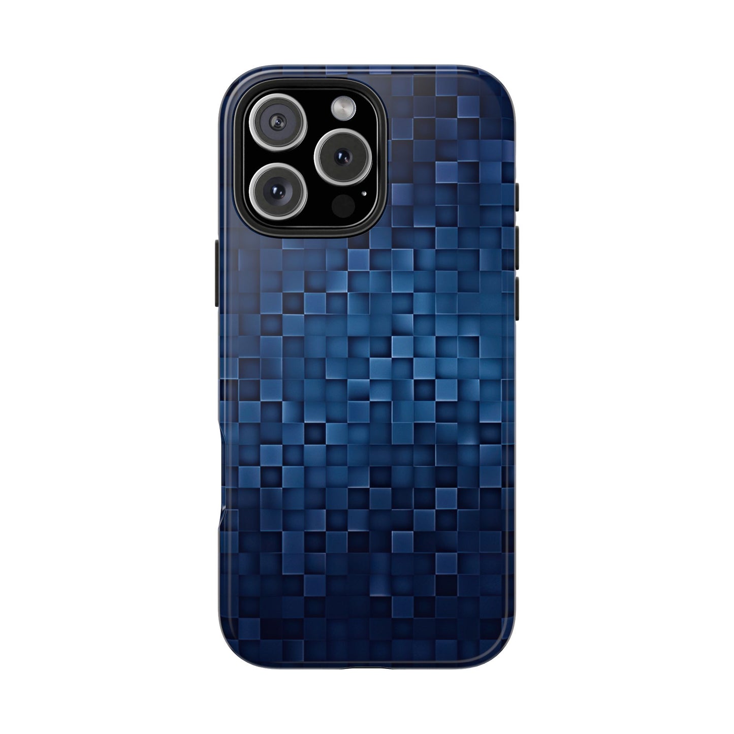 Coque de téléphone- Pixels bleus