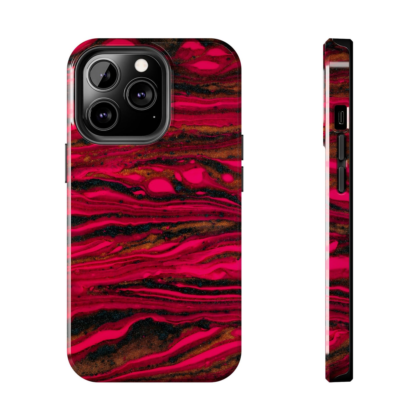 Phone cases, colorful red and gold