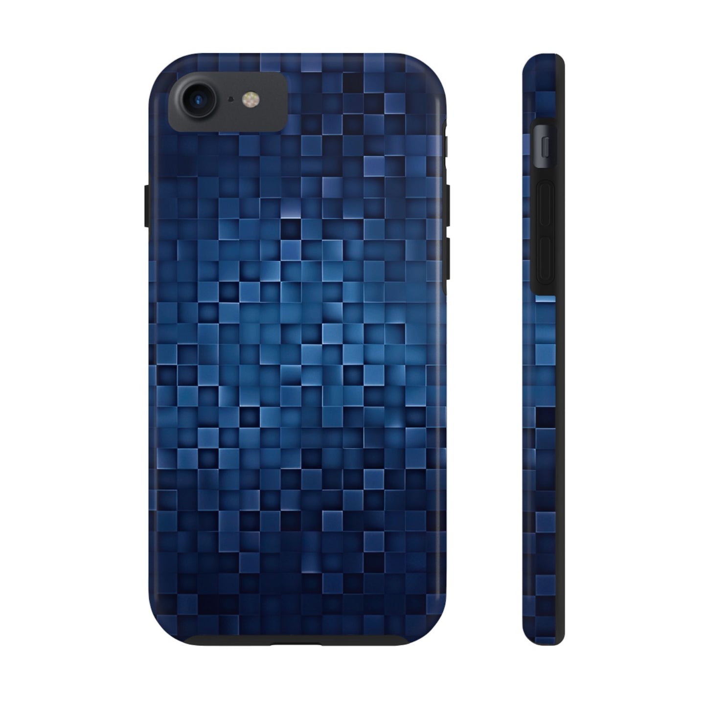 Coque de téléphone- Pixels bleus