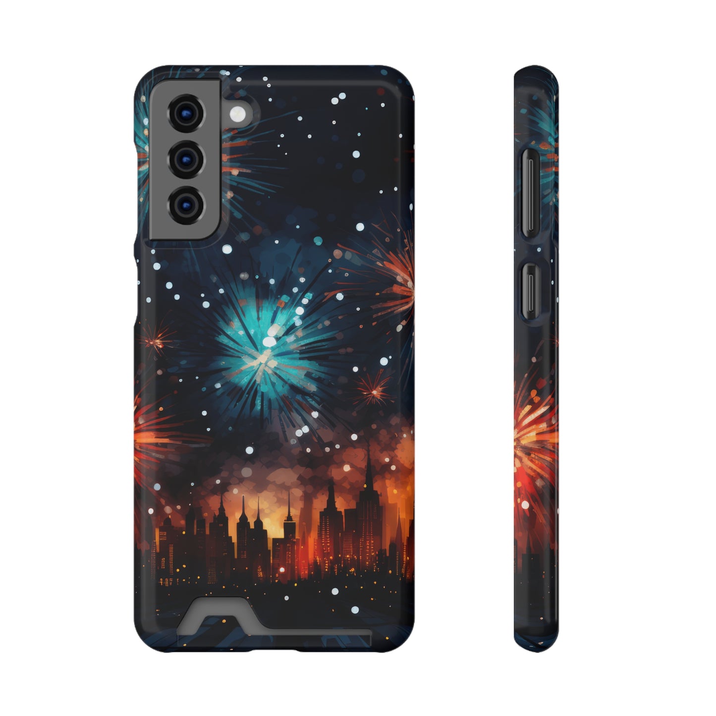 Coque de téléphone, rangé une carte, Feux d'artifice