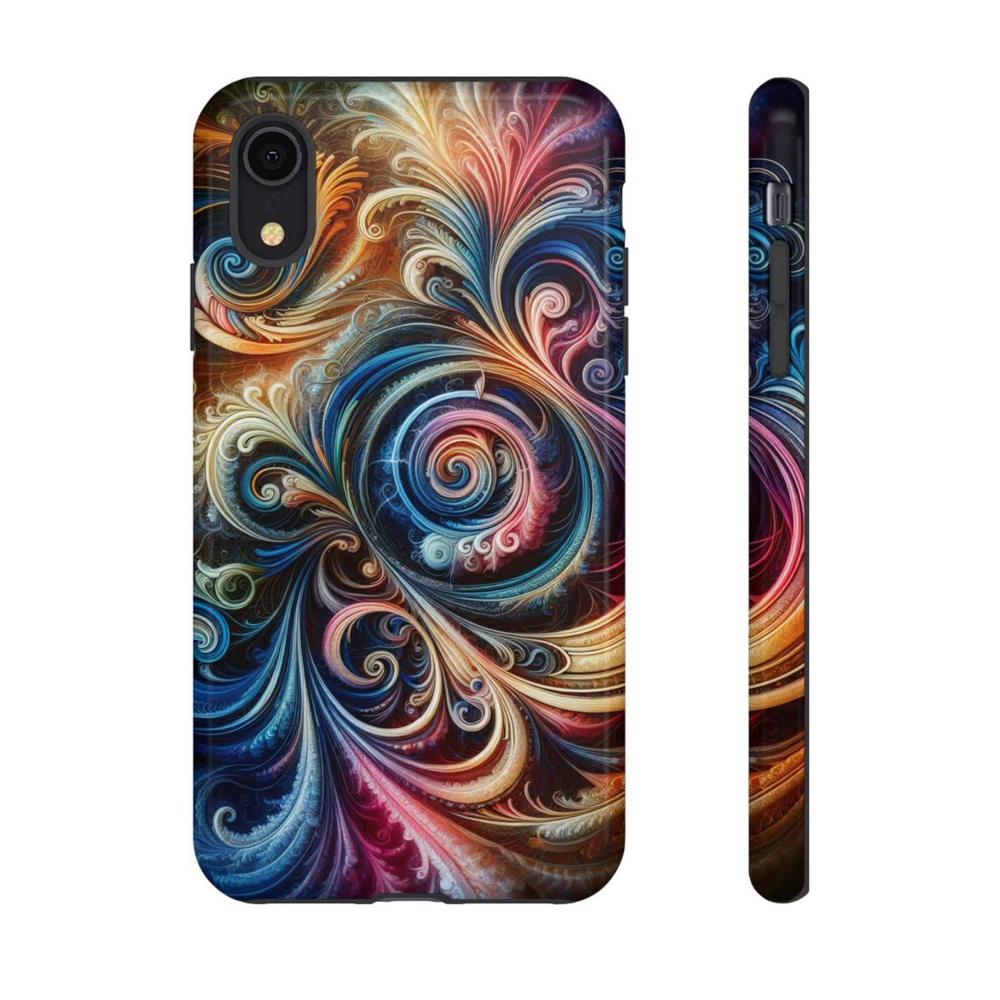 Rugged cell phone case, colorful pattern