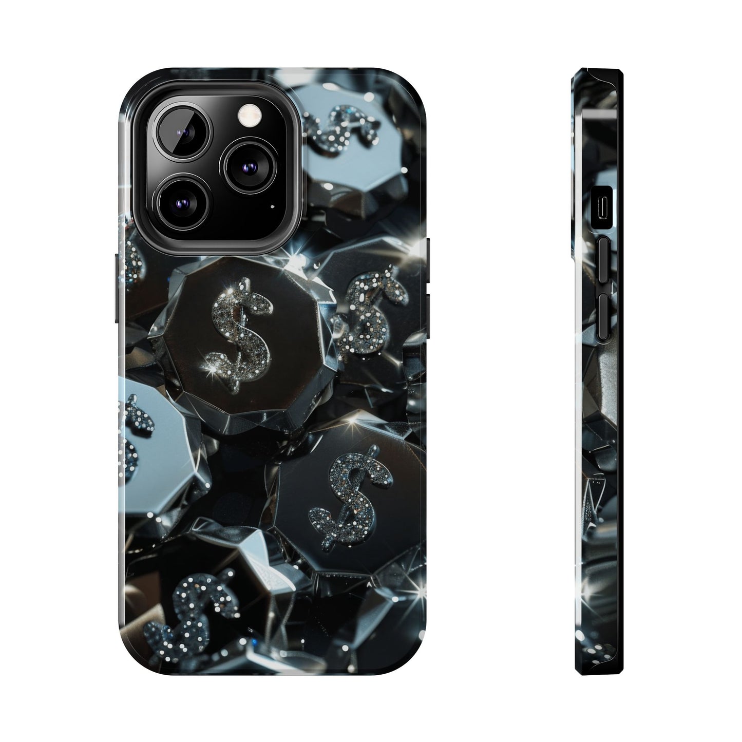 Durable Phone Case - Silver Pattern