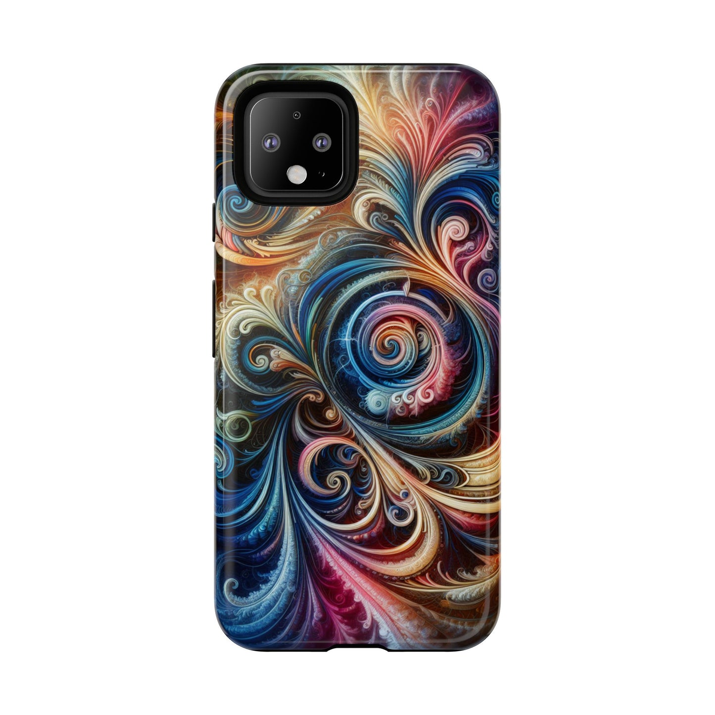 Rugged cell phone case, colorful pattern