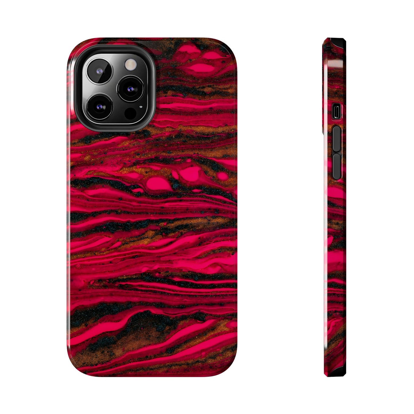 Phone cases, colorful red and gold