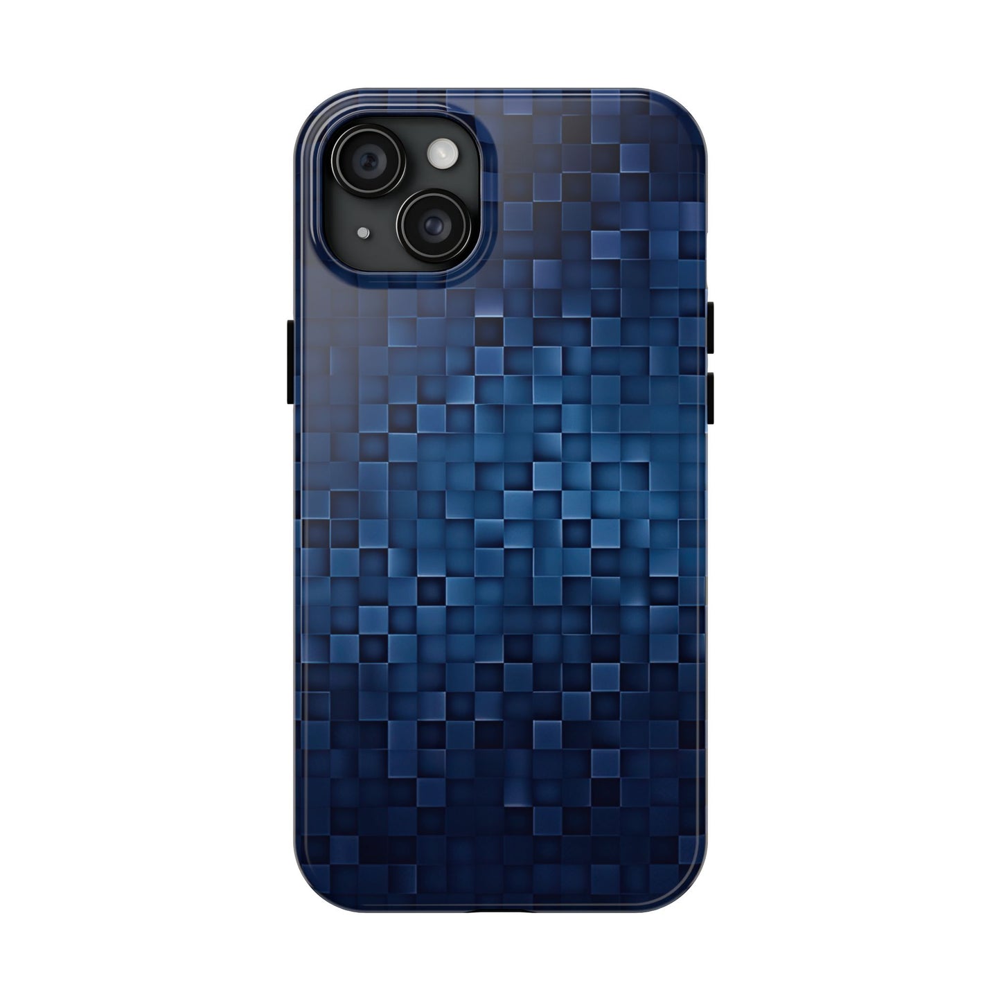 Coque de téléphone- Pixels bleus