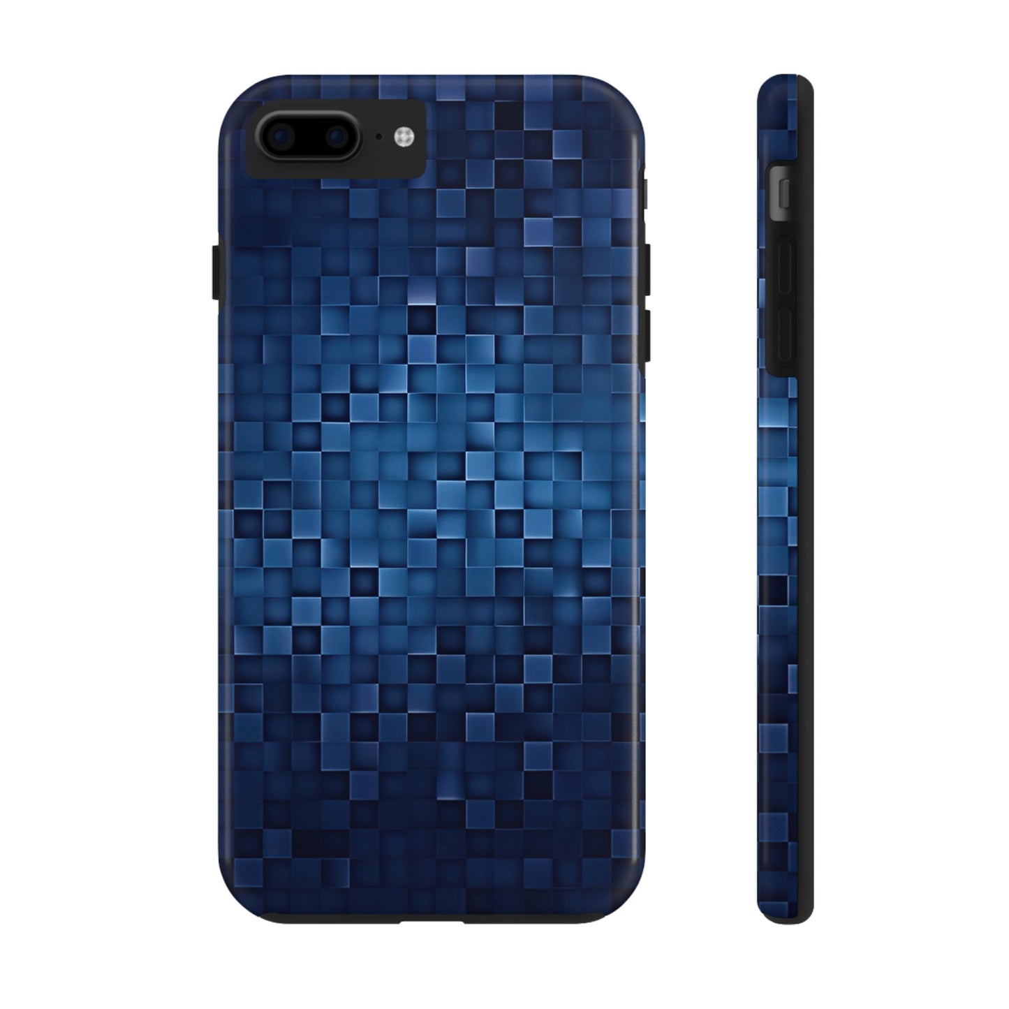 Coque de téléphone- Pixels bleus