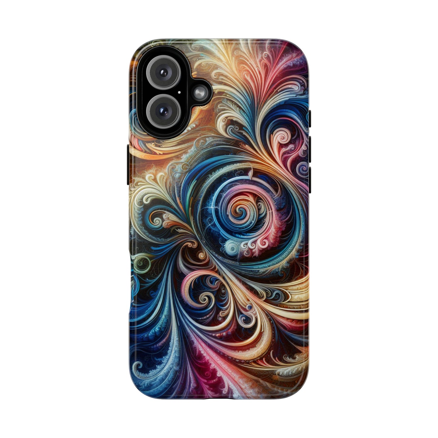 Rugged cell phone case, colorful pattern