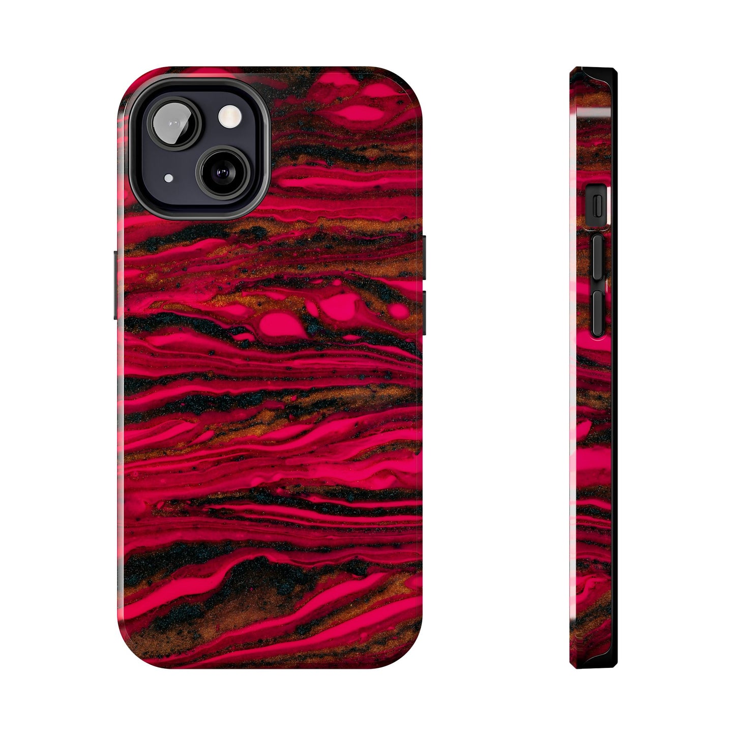 Phone cases, colorful red and gold